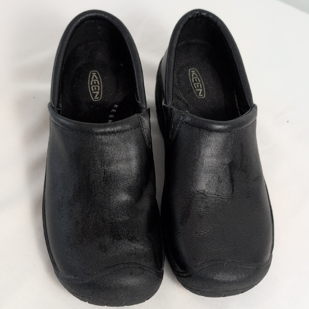 Keen Cush Black Work Shoe Oil & Slip Resistant